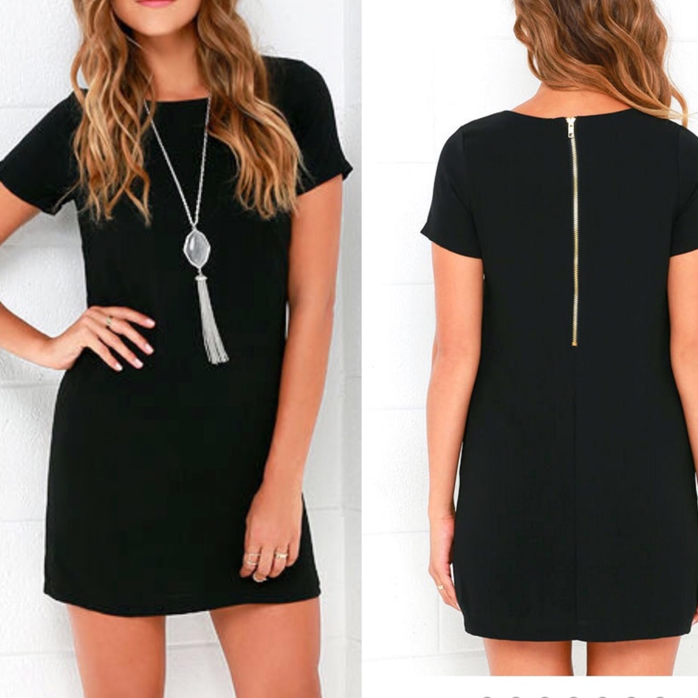 Lulu’s black shift dress. Small